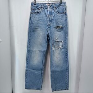 Levi's Jeans‎ Women 28 Ribcage Straight Ankle High Rise Button Fly Distressed
